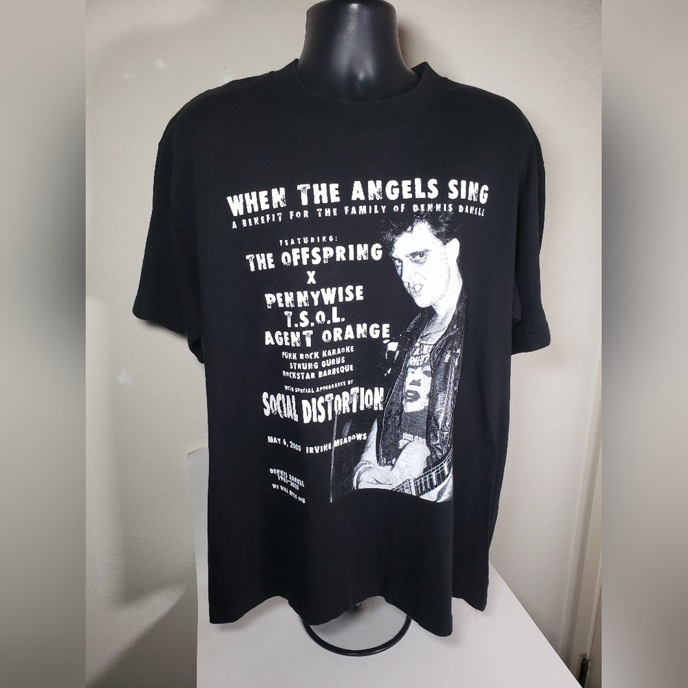 Vintage 2000 Social Distortion When The Angels Sing Dennis Danell Concert Tee XL